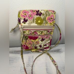 Vera Bradley beige floral crossbody purse